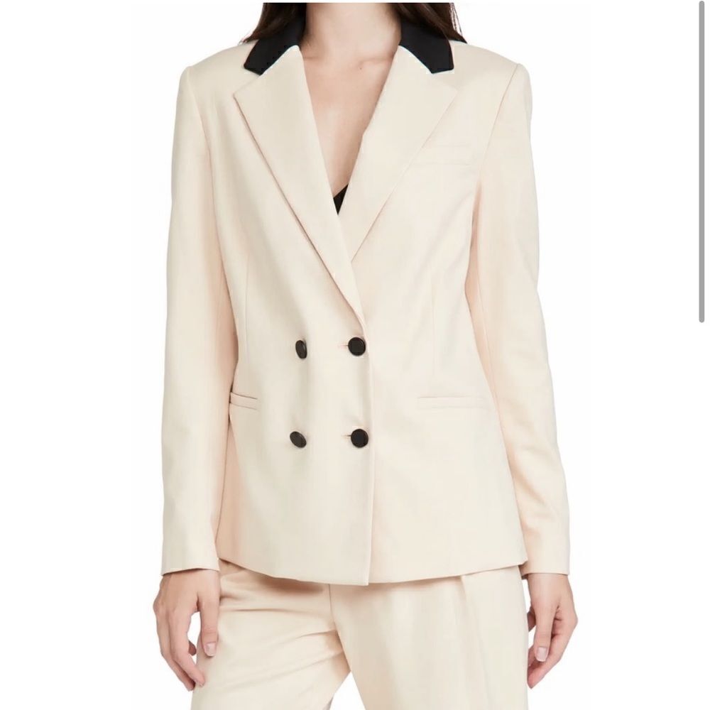 NEW Alice + Olivia Bergen Blazer Sepia Black Size 10 - Picture 4 of 11